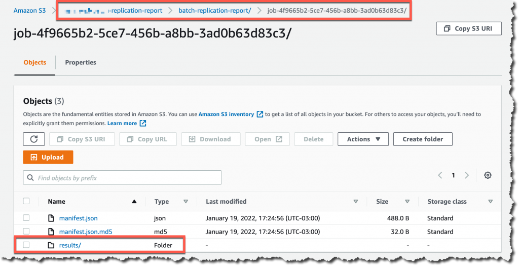 Finding the report and manifest