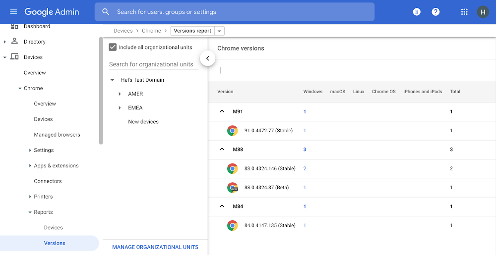 version report image