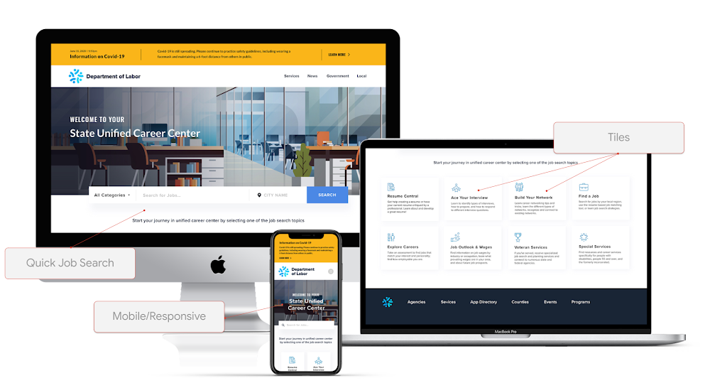 Snapshot of the Virtual Career Center