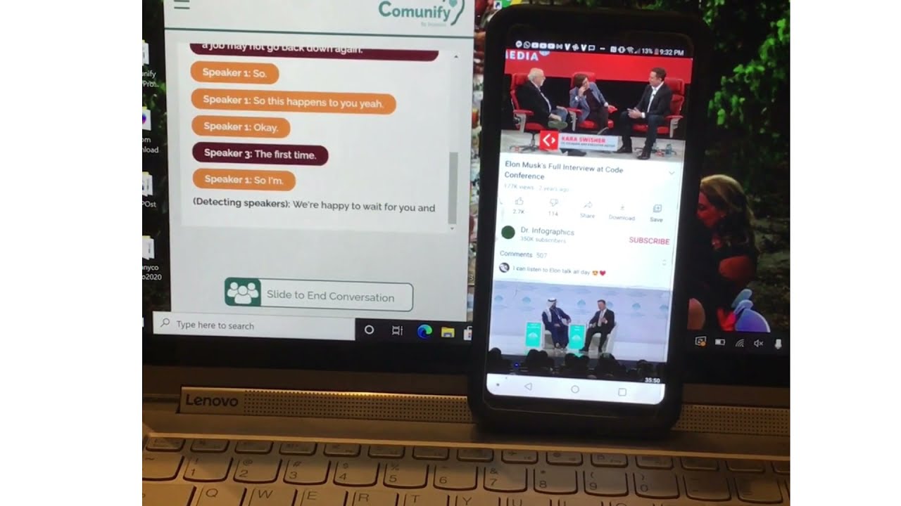 Comunify is a live transcription app by Imanyco. Comunify transcribe and separate speakers in real-time during a group conversation. Comunify is a web-based application therefore, you can use it on any device, with no need to download.