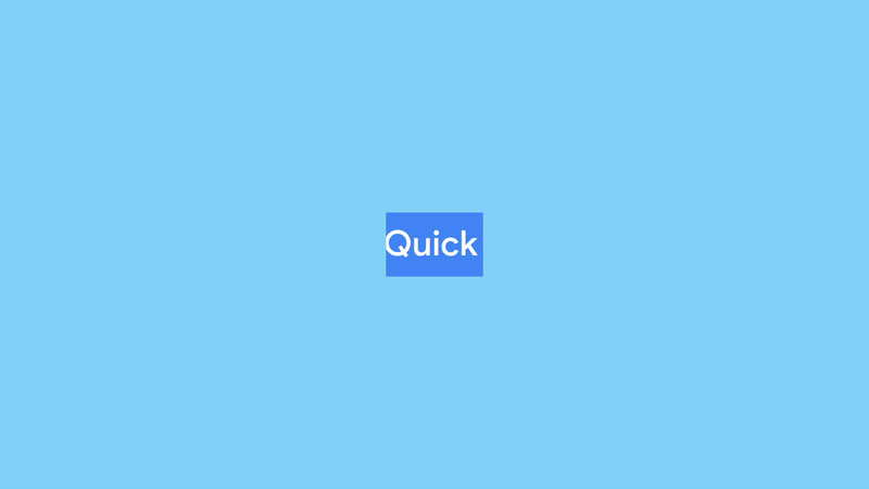 Quick Start Widget animated gif